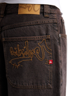 YG Baggy Denim Jeans in Black & Black Brown Tint