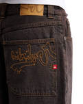 YG Baggy Denim Jeans in Black & Black Brown Tint