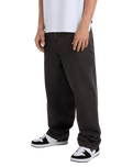 The Quiksilver Mens Baggy Denim Jeans in Black & Black Brown Tint