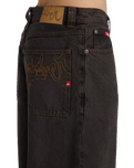 The Quiksilver Mens Baggy Denim Jeans in Black & Black Brown Tint