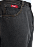 The Quiksilver Mens Baggy Denim Jeans in Black & Black Brown Tint
