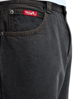 The Quiksilver Mens Baggy Denim Jeans in Black & Black Brown Tint