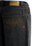 The Quiksilver Mens Baggy Denim Jeans in Black & Black Brown Tint
