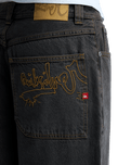 The Quiksilver Mens Baggy Denim Jeans in Black & Black Brown Tint