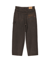 The Quiksilver Mens Baggy Denim Jeans in Black & Black Brown Tint