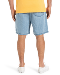 The Quiksilver Mens Taxer Denim Walkshorts in 2001 Stone Wash
