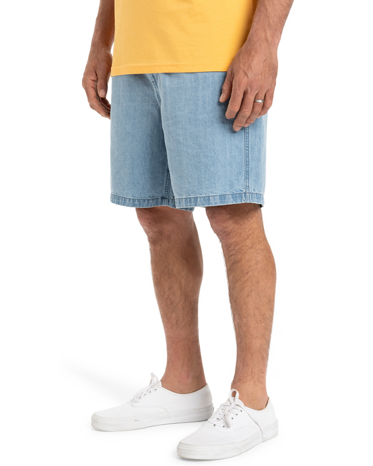 The Quiksilver Mens Taxer Denim Walkshorts in 2001 Stone Wash