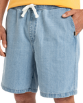The Quiksilver Mens Taxer Denim Walkshorts in 2001 Stone Wash
