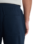 The Quiksilver Mens Basic Fleece Joggers Shorts in Dark Navy