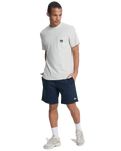 The Quiksilver Mens Basic Fleece Joggers Shorts in Dark Navy