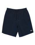 The Quiksilver Mens Basic Fleece Joggers Shorts in Dark Navy