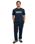 The Quiksilver Mens Basic Joggers in Navy Blazer