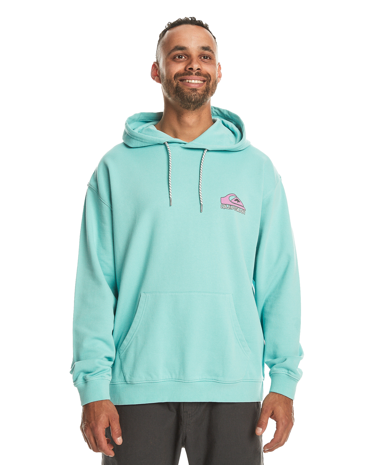 The Quiksilver Mens Apog Heritage Hoodie in Marine Blue