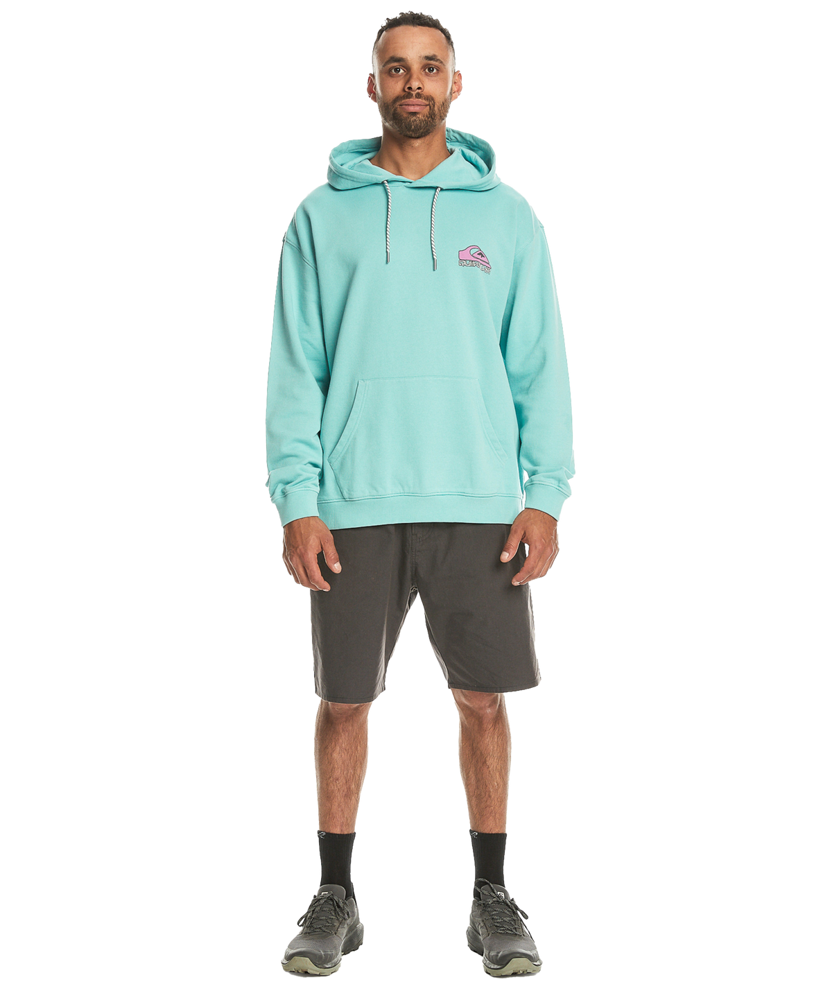 The Quiksilver Mens Apog Heritage Hoodie in Marine Blue