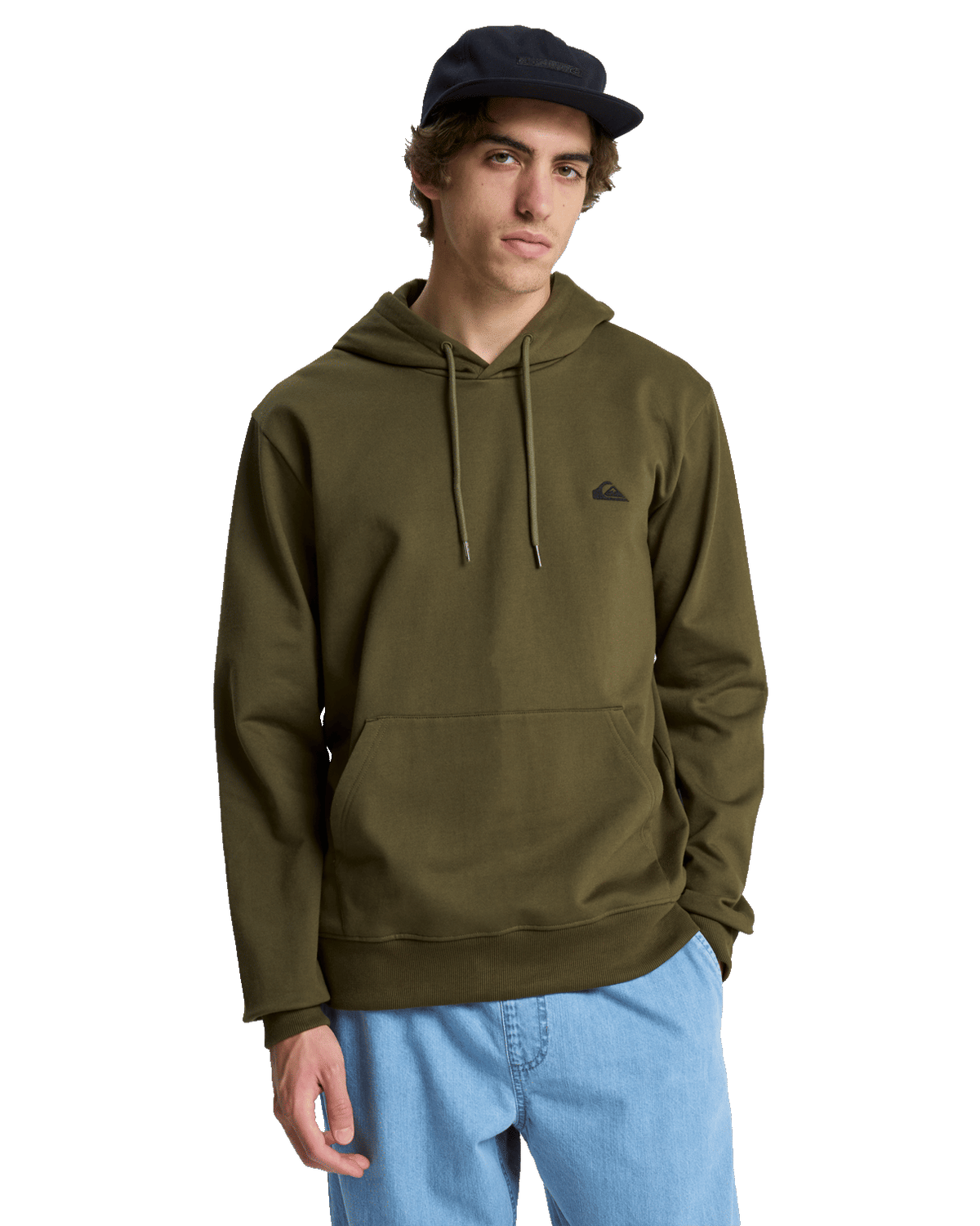 The Quiksilver Mens Basic Hoodie in Grape Leaf