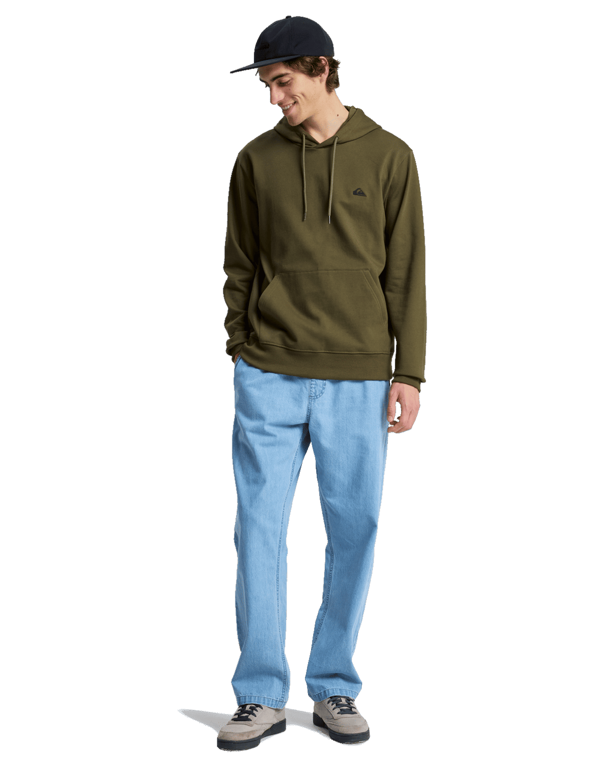 The Quiksilver Mens Basic Hoodie in Grape Leaf