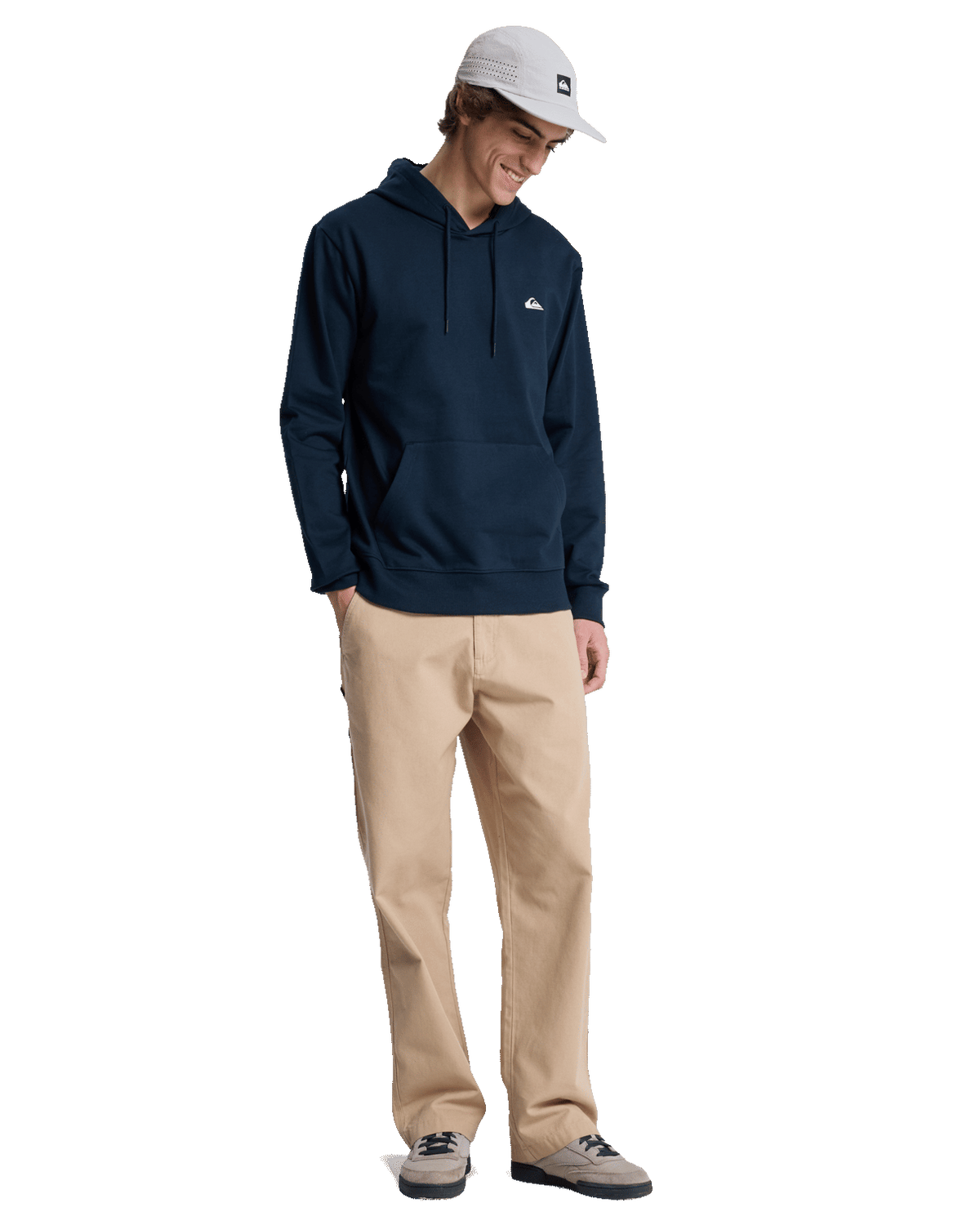 The Quiksilver Mens Basic Hoodie in Dark Navy