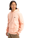 The Quiksilver Mens Basic Hoodie in Peach Parfait