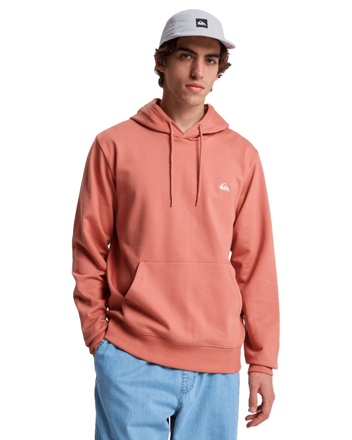 The Quiksilver Mens Basic Hoodie in Desert Sand