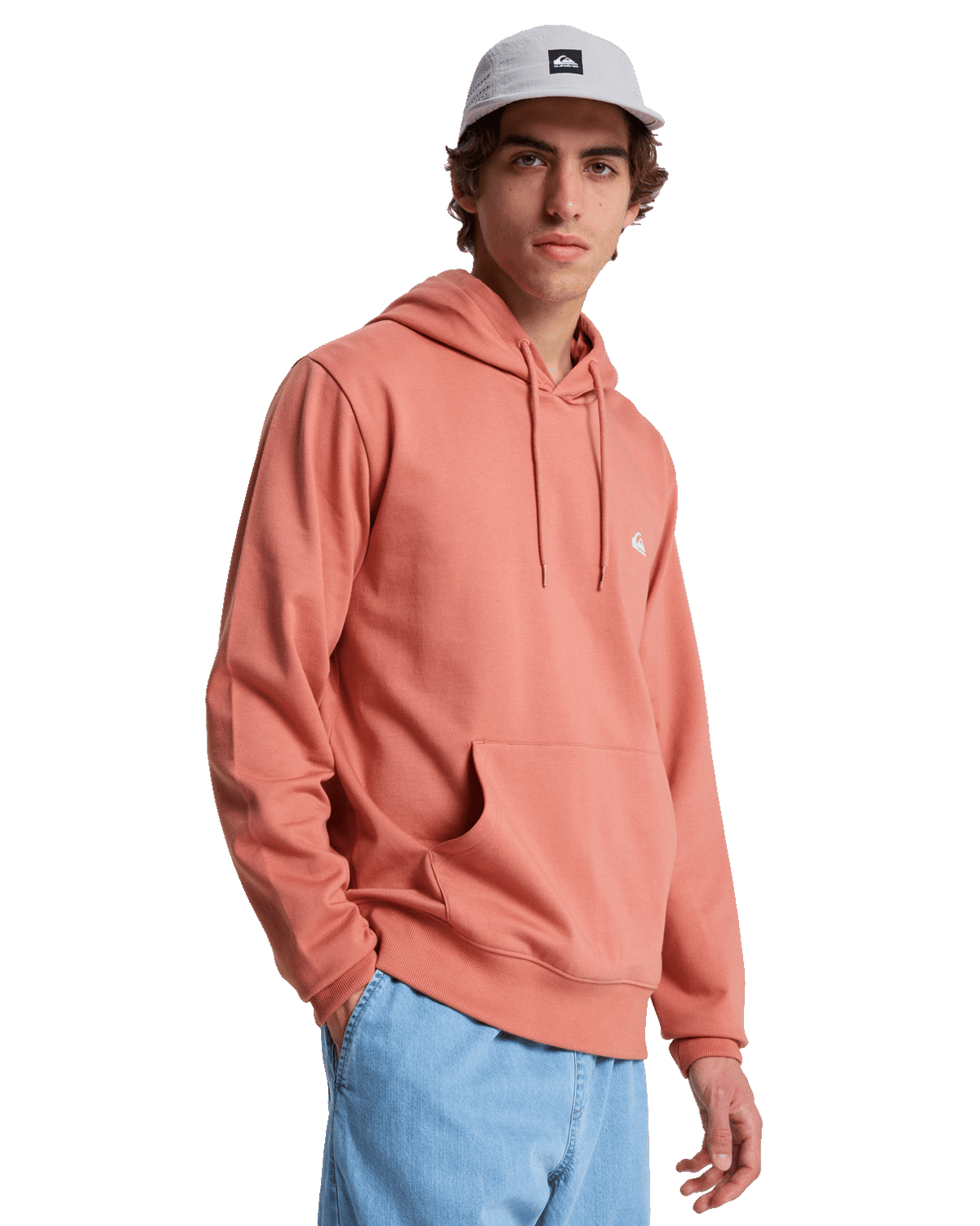 The Quiksilver Mens Basic Hoodie in Desert Sand