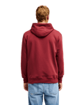 The Quiksilver Mens Basic Hoodie in Oxblood Red