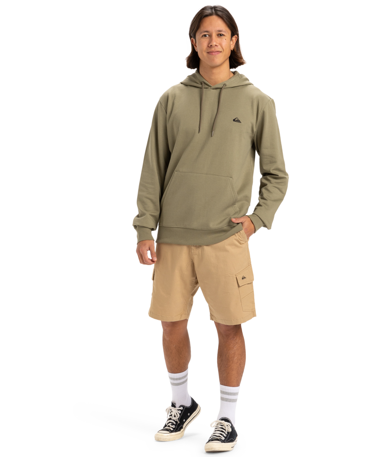 The Quiksilver Mens Basic Hoodie in Aloe