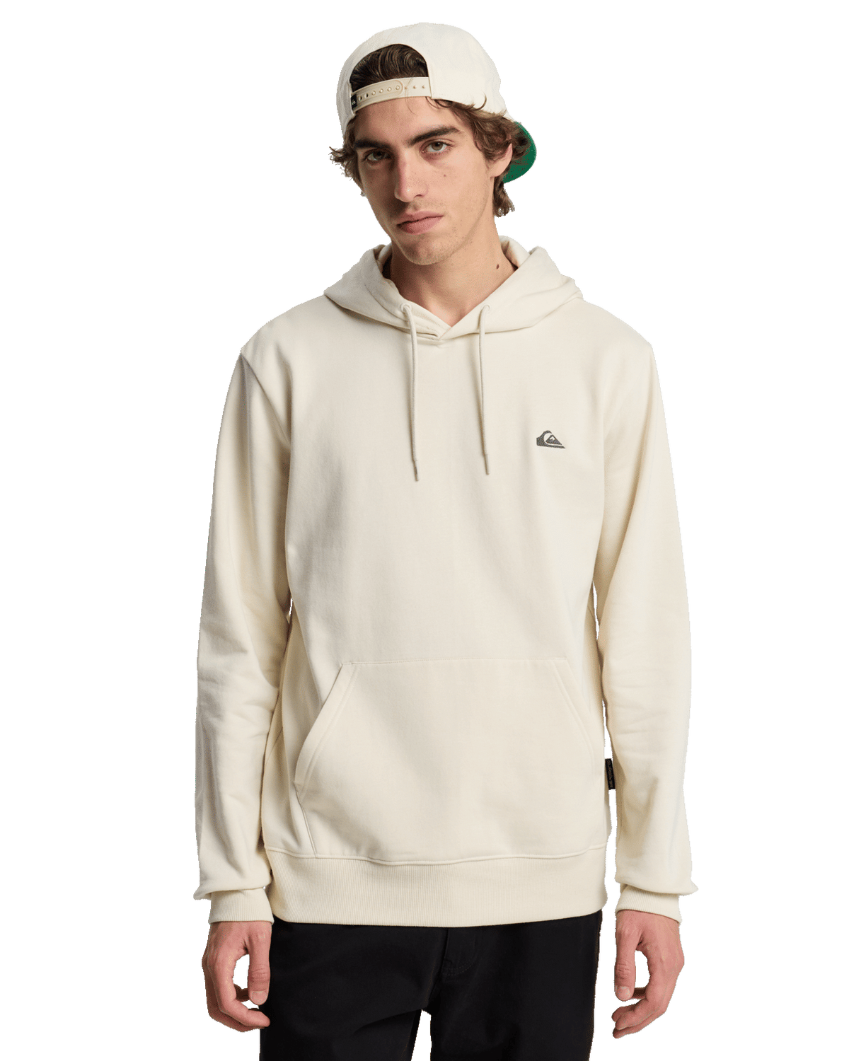 The Quiksilver Mens Basic Hoodie in Bone