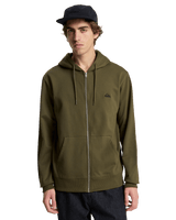 The Quiksilver Mens Basic Zip Hoodie in Grape Leaf