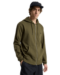 The Quiksilver Mens Basic Zip Hoodie in Grape Leaf