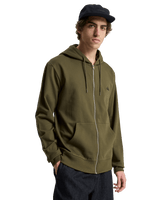 The Quiksilver Mens Basic Zip Hoodie in Grape Leaf