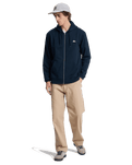 The Quiksilver Mens Basic Zip Hoodie in Dark Navy