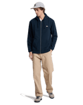The Quiksilver Mens Basic Zip Hoodie in Dark Navy