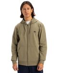 The Quiksilver Mens Basic Zip Hoodie in Aloe