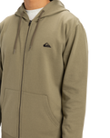 The Quiksilver Mens Basic Zip Hoodie in Aloe