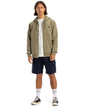 The Quiksilver Mens Basic Zip Hoodie in Aloe