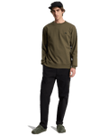 The Quiksilver Mens Basic Sweatshirt in Grape Leaf