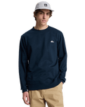 The Quiksilver Mens Basic Sweatshirt in Dark Navy
