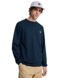 The Quiksilver Mens Basic Sweatshirt in Dark Navy