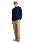 The Quiksilver Mens Basic Sweatshirt in Dark Navy