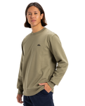 The Quiksilver Mens Basic Crew Sweatshirt in Aloe