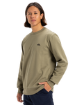 The Quiksilver Mens Basic Crew Sweatshirt in Aloe