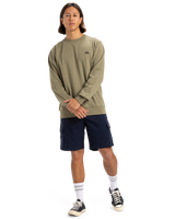 The Quiksilver Mens Basic Crew Sweatshirt in Aloe