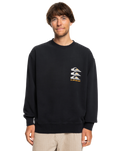 The Quiksilver Mens Watson Lake Crew Sweatshirt in Black