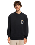 The Quiksilver Mens Watson Lake Crew Sweatshirt in Black