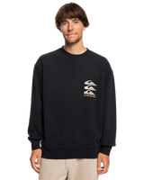 The Quiksilver Mens Watson Lake Crew Sweatshirt in Black