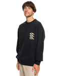 The Quiksilver Mens Watson Lake Crew Sweatshirt in Black