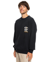 The Quiksilver Mens Watson Lake Crew Sweatshirt in Black