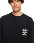 The Quiksilver Mens Watson Lake Crew Sweatshirt in Black