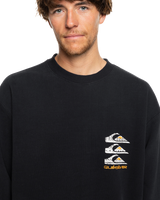 The Quiksilver Mens Watson Lake Crew Sweatshirt in Black