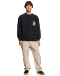 The Quiksilver Mens Watson Lake Crew Sweatshirt in Black